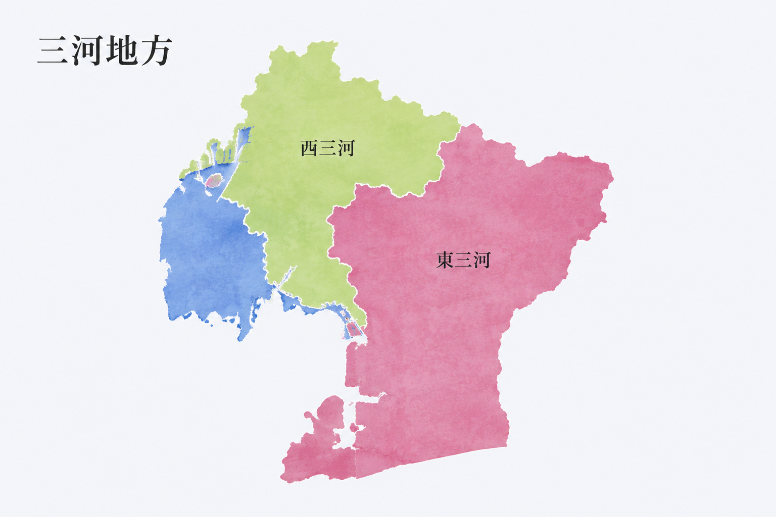 調査対応地域である三河地方の地図