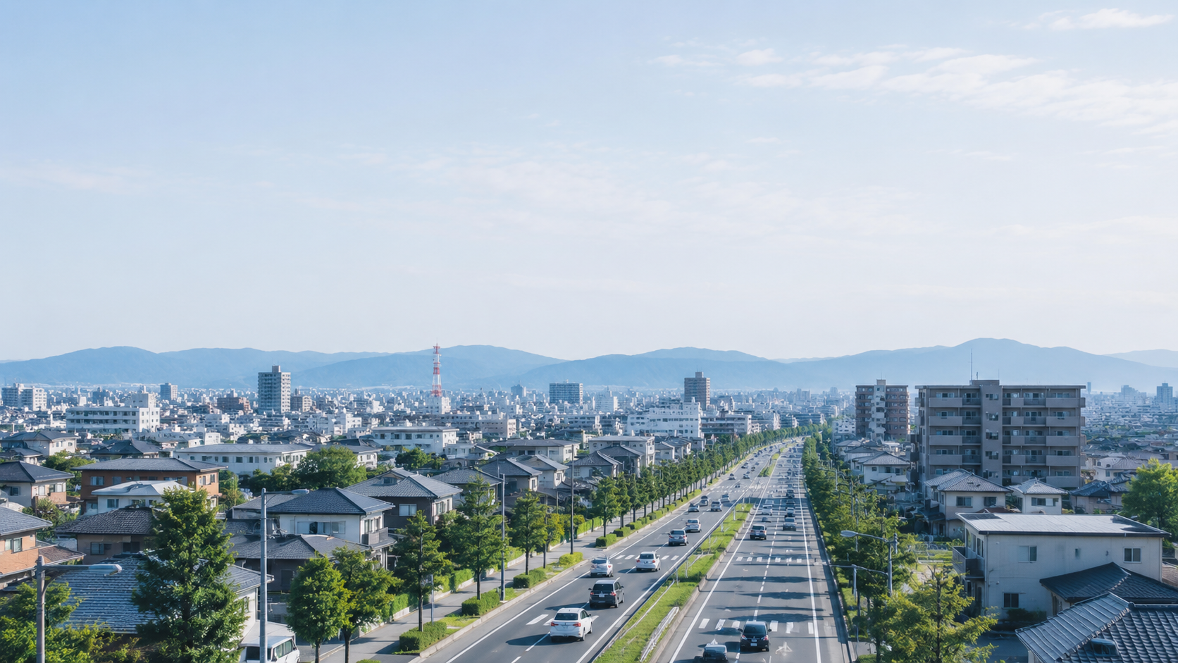 西三河の市街地と幹線道路をイメージした三河探偵事務所の対応エリア
